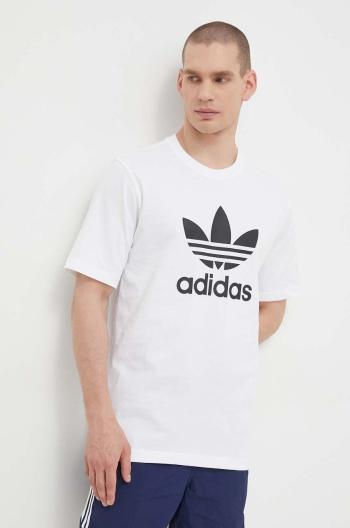 Bavlněné tričko adidas Originals Trefoil bílá barva, s potiskem, IV5353