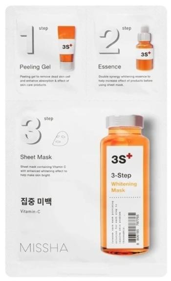 Missha Mască de față iluminatoare în trei etape cu vitamina C (3-Step Whitening Mask)
