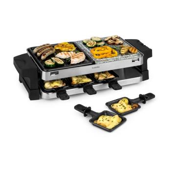 Klarstein Sirloin Raclette, 1500W, aluminiu / piatră, 8 persoane, LED-uri de control