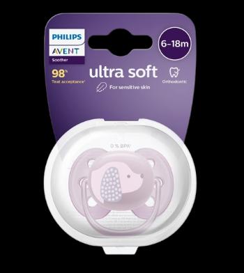 PHILIPS AVENT Philips AVENT Cumlík Ultrasoft Premium 6-18m fialová