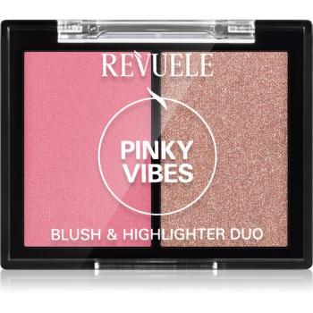 Revuele Blush & Highlighter Duo blush pentru iluminare culoare Pinky Vibes 8 g