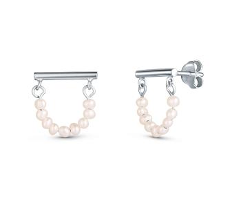 JwL Luxury Pearls Cercei minimaliști din argint cu perle autentice JL0830