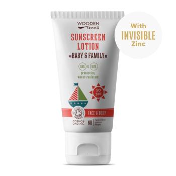 WoodenSpoon Loțiune de corp de protecție solară Baby & Family SPF 50 - tub 100 ml