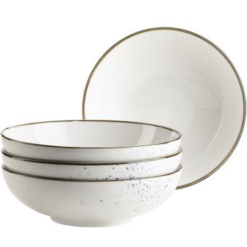 Mäser Set de 4 boluri Pintar Alb albastru puncte22 cm, albastru
