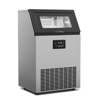 Klarstein Mașină de gheață industrială Glacial, 55 kg, cu afișaj LED și fereastră.