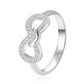 Agato Inel din argint cu zircon Infinit AGT-R30W 52 mm