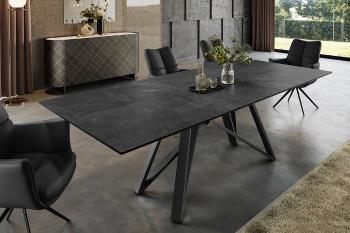 LuxD Rozťahovací keramický stôl Callen 160-200cm grafit