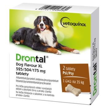 DRONTAL Dog Flavour  XL 525/504/175 mg 2 tablety