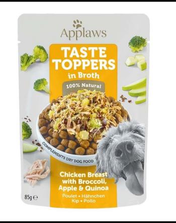 APPLAWS Taste Toppers Plic hrana umeda caini, piept de pui, broccoli si quinoa in sos 85 g