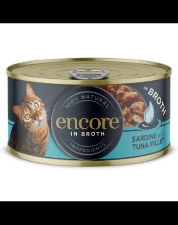 ENCORE Cat sardine si ton in sos pentru pisica 16x70g