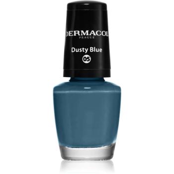 Dermacol Mini lac de unghii culoare 05 Dusty Blue 5 ml