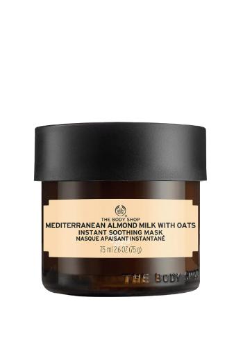 The Body Shop Mască de față liniștitoare pentru piele sensibilă Mediterranean Almond Milk with Oats (Instant Soothing Mask) 75 ml