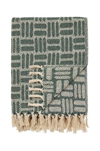 House Nordic pamut pléd Adana 130 x 180 cm zöld