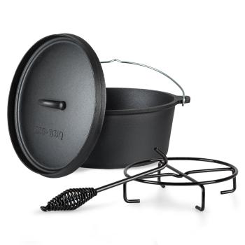 Klarstein Galloway, oală din fontă,  6.0 oală barbecue, fontă, dimensiune  M/6 qt/5,5 l