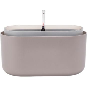 Jardinieră cu auto-irigare Plastia, maro,31 x 16 cm, maro