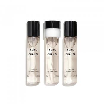 CHANEL Bleu de chanel OPAKOVANĚ PLNITELNÝ FLAKÓN TWIST AND SPRAY –  EAU DE PARFUM 3X20ML 3x 20 ml