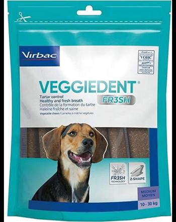VIRBAC Veggiedent Fresh M (10-30 kg) Recompense caini pentru igiena orala 15 buc.