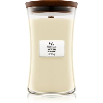 Woodwick White Teak lumânare parfumată  cu fitil din lemn 609.5 g