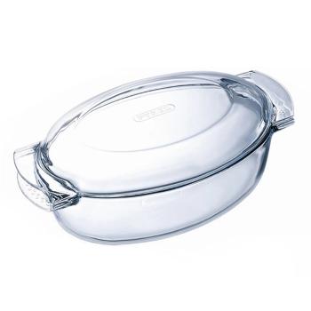 Vas de copt din sticlă Pyrex cu capac, 5,8 l