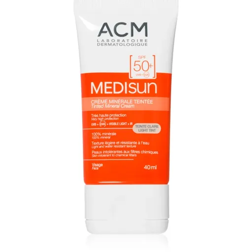 ACM Medisun crema hidratanta cu minerale SPF 50+ culoare Light Tint 40 ml