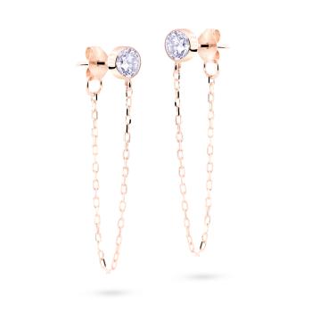 Cutie Jewellery Cercei moderni din aur roz cu lănțișoare Z5025-20-10-X-4