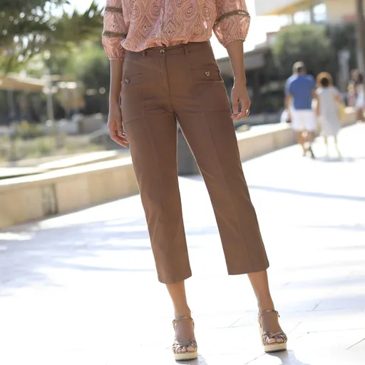 Pantaloni cargo drepți 7/8