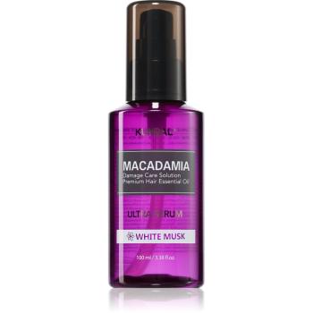 KUNDAL Macadamia Ultra Serum White Musk ser ulei regenerator pentru par deteriorat 100 ml