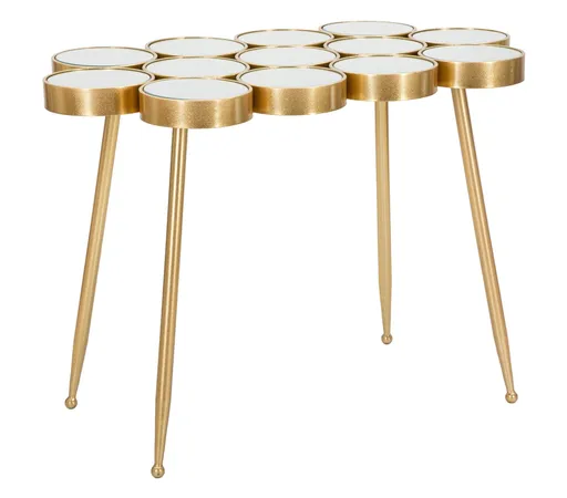 Consola, Buttle, Mauro Ferretti, 100 x 55 x 70 cm, fier/MDF/oglinda, auriu