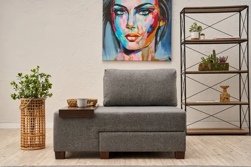 Fotoliu extensibil, Atelier del Sofa, 825BLC4714, Gri