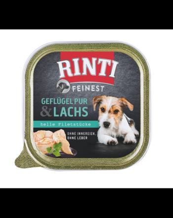 RINTI Feinest Poultry Pure&amp;Salmon tavita pui si somon pentru caini 150 g