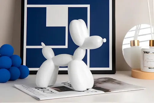 Decoratiune, CY0406, 17x8x22 cm, Poliester, Alb