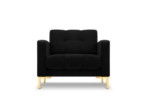 Fotoliu, Mamaia, Micadoni Home, GL, 87x92x75 cm, catifea, negru