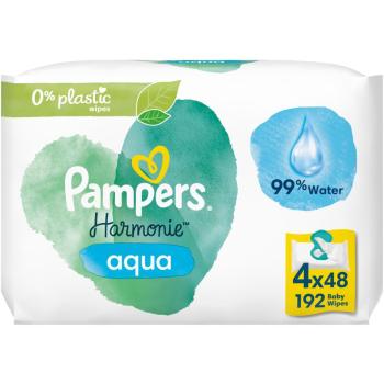 Pampers Harmonie Aqua Șervețele umede pentru copii 4x48 buc