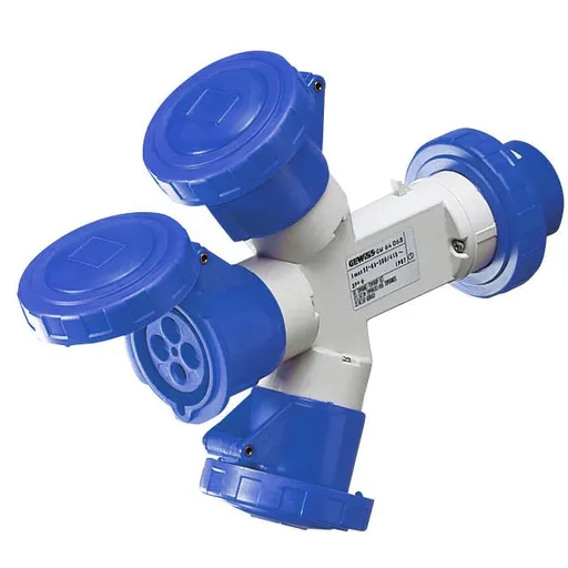 Adaptor 3 cai IP67 2P+T 16A 230V 6H Gewiss GW64024