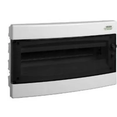 Cofret de distributie din plastic, montare incastrata , usa transparenta, IP40, 1 rand, 18 module Noark PNF 18T ( 101513 )