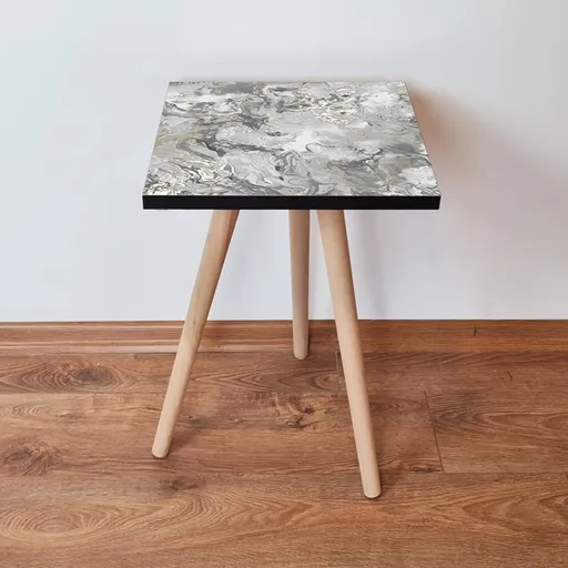 Masuta, Hanah Home, Shp133, 35x42x35 cm, Gri / Bej / Alb