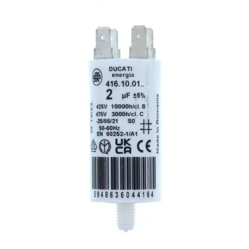 Condensator pornire motor 425V 2uF cu pin, Ducati Energia 416100164