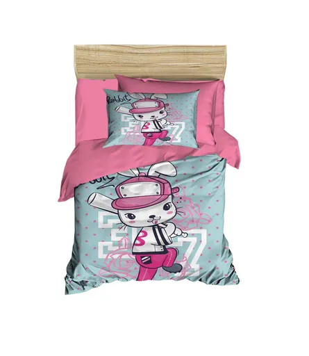 Lenjerie de pat pentru copii, L'essentiel Maison, PH150, Roz / Alb / Gri