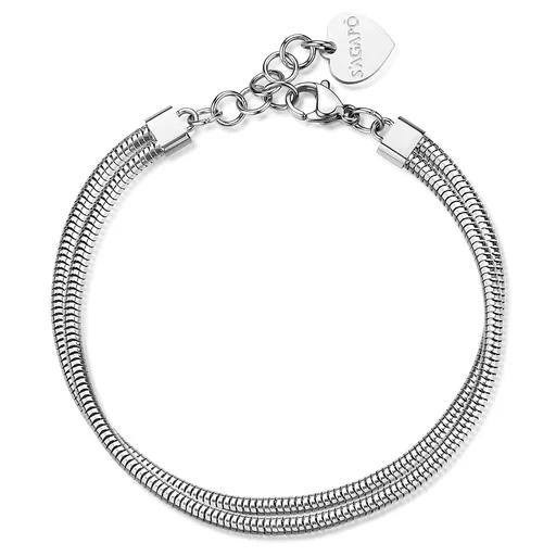 S'Agapõ Brățară dublă Șarpe Chunky SHK118
