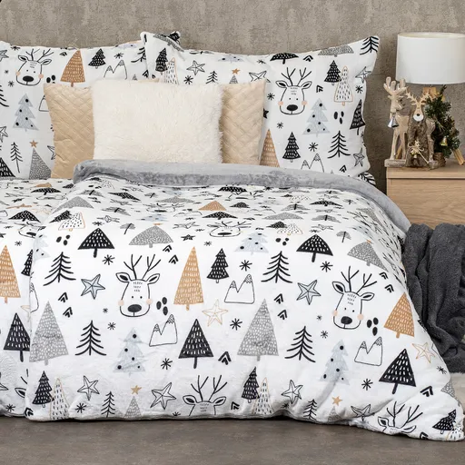 Lenjerie pat din microflanelă 4Home Nordic forest, 160 x 200 cm, 70 x 80 cm, 160 x 200 cm, 70 x 80 cm