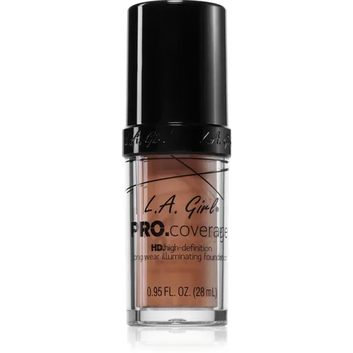 L.A. Girl Cosmetics PRO. Coverage fond de ten lichid iluminator culoare Beige 28 ml