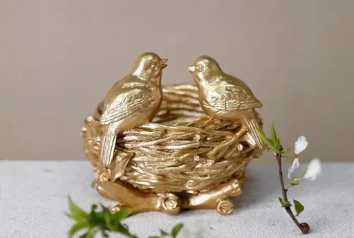 Decoratiune, CY0452, 14x13x14 cm, Poliester, Auriu