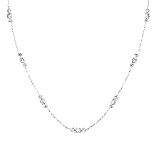 Rosefield Colier elegant din oțel cu cristale Triple JNTCS-J1016