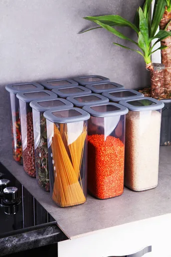 Set recipiente depozitare, Hermia, 430KSV1426, Gri