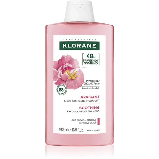 Klorane Peony Soothing Sensitive Hair Scalp Shampoo șampon pentru piele sensibila 400 ml