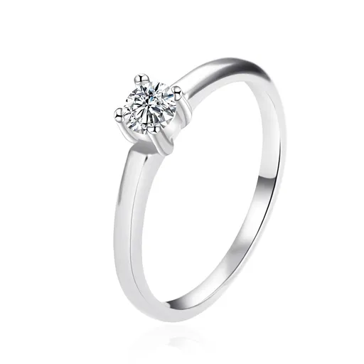 Agato Inel fermecător din argint cu zircon AGT-R05W 52 mm