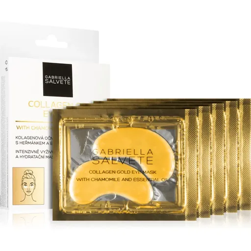 Gabriella Salvete Eye Mask Collagen Gold Masca pentru ochi pentru reducerea cearcanelor cu colagen 5 buc
