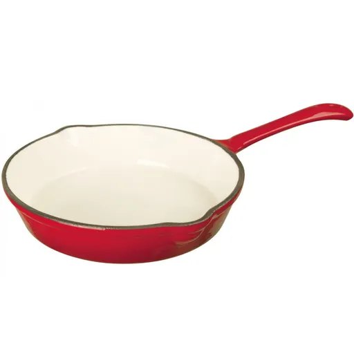 Tigaie din fonta Kinghoff KH 2261, 21 cm, Emailată, Potrivita pentru cuptor, Rosu
