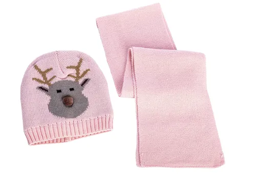 Căciulă și fular ”Ren” pentru copii