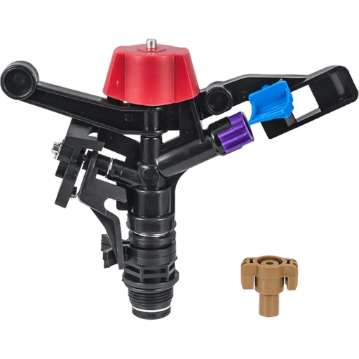 Aspersor Cu Impact Din Plastic Cu Fe, Dimensiune 3/4" , Presiune 3-5 Bari, Debit Maxim 1,24-1,95m3/h